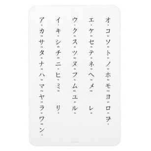 Imán Katakana con personajes romanos aprenden japonés