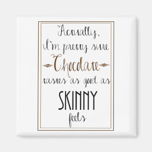 Imán Kate Moss Chocolate Quote Square Magnet