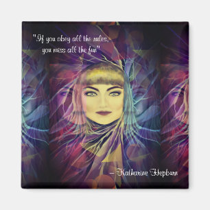 Imán Katharine Hepburn - Cita del feminismo Inspirador