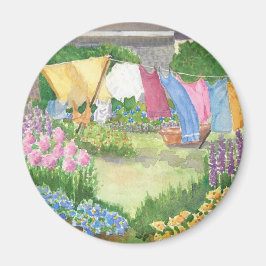 Imán Kathy's Laundry on Monhegan Island Maine Button