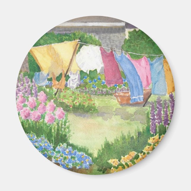 Imán Kathy's Laundry on Monhegan Island Maine Button (Frente)