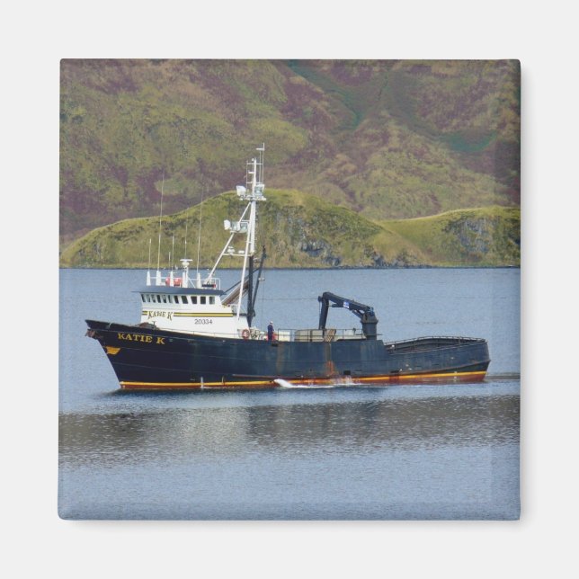 Imán Katie K, Barco de cangrejo en el puerto holandés,  (Frente)