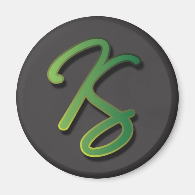 Imán Katie Stodder - Redondo Magnet (negro) (Frente)