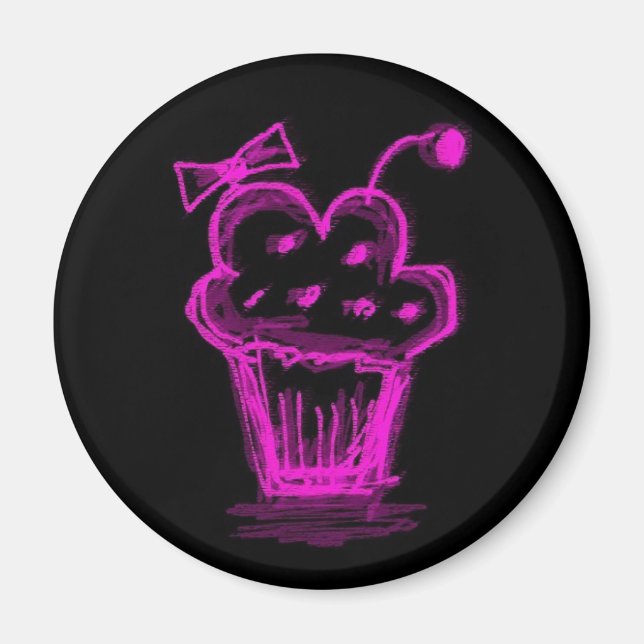 Imán Katieboy magnet cupcake rosa (Frente)
