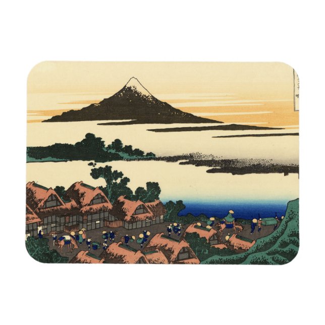 Imán Katsushika Hokusai Dawn en la provincia de Kai (Horizontal)