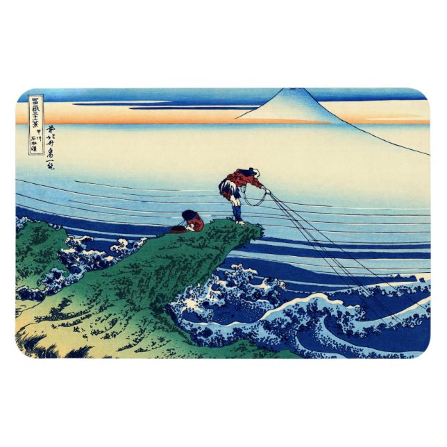Imán Katsushika Hokusai - Kajikazawa en la provincia de (Horizontal)