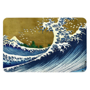 Imán Katsushika Hokusai - Ola grande de color