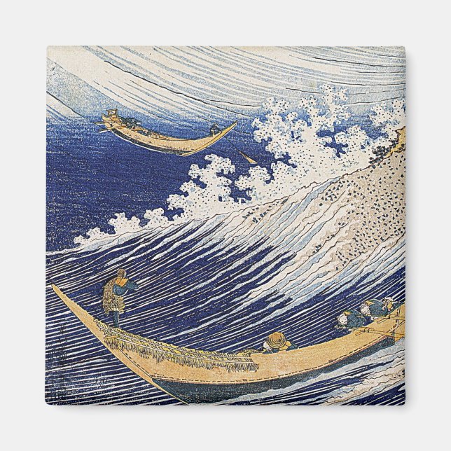 Imán Katsushika Hokusai. Olas oceánicas (Frente)
