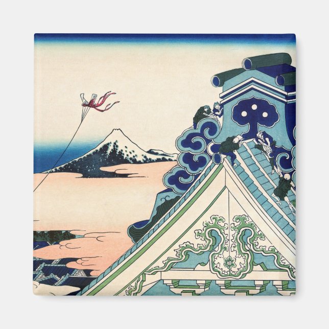 Imán Katsushika Hokusai - Templo Asakusa Honganji, Edo (Frente)