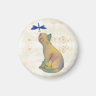 Imán Katze und blaue Libelle