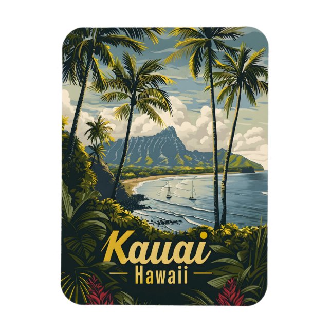 Imán Kauai Hawaii vintage (Vertical)
