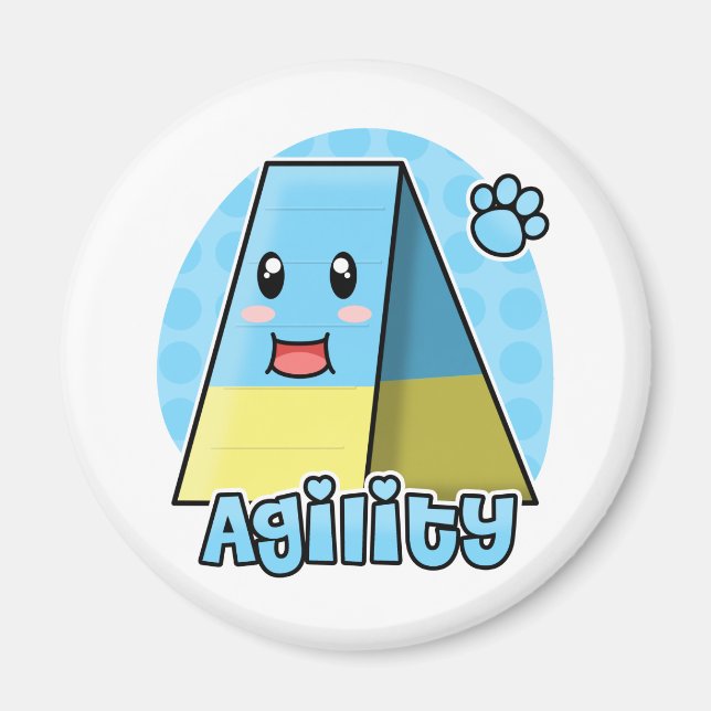 Imán Kawaii Agility A-Frame (Frente)