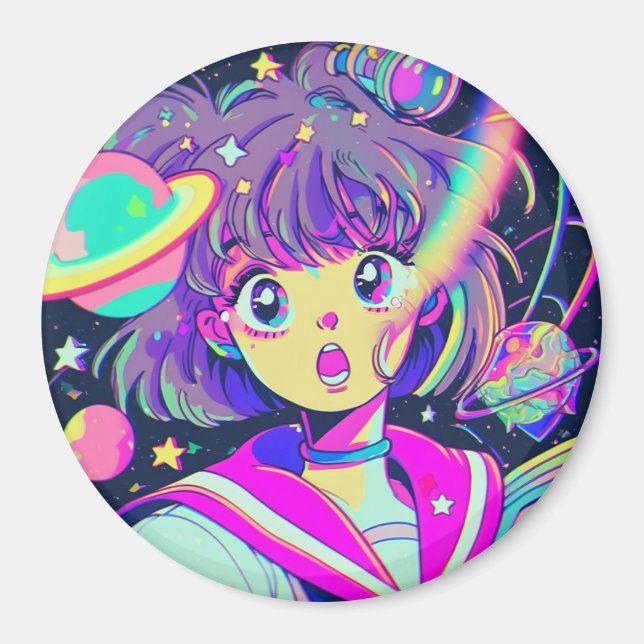 Imán Kawaii Anime Chica Magnet (Frente)