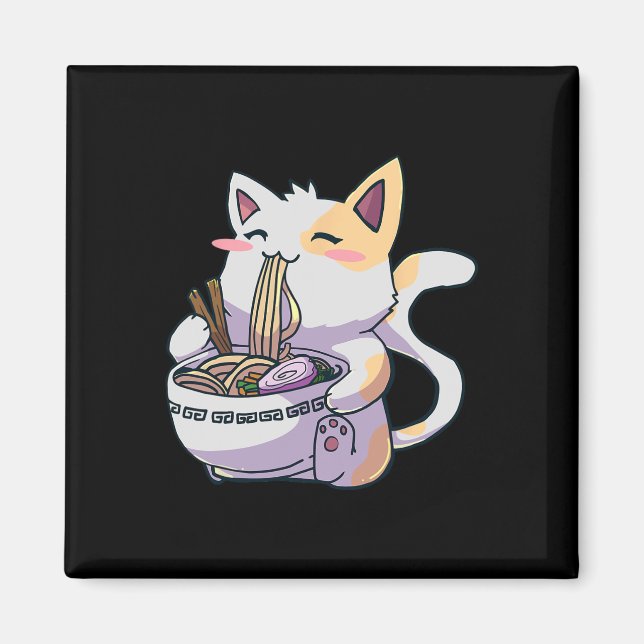 Imán Kawaii Anime Japonés Kawaii Neko (Frente)