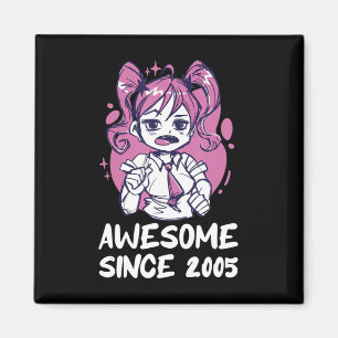 Imán Kawaii Anime Merch, Chica de cumpleaños de edad