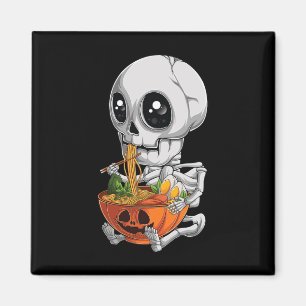 Imán Kawaii Anime Skeleton Halloween Ramen Foo