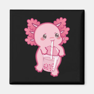 Imán Kawaii Axolotl Boba Bubble Tea Adolescente Chica N