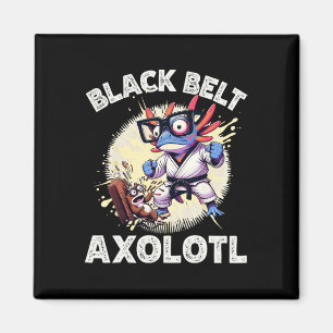 Imán Kawaii Axolotl Cinturón Negro Karate Kickboxing Ar