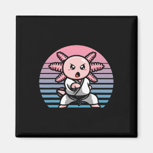 Imán Kawaii Axolotl Karate Funny Artes Marciales