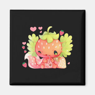 Imán Kawaii Axolotl Leche de fresa sacude anim japonés