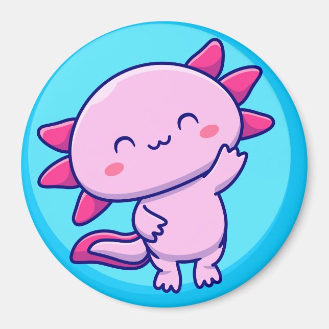 Imán Kawaii Axolotl Magnet (Frente)