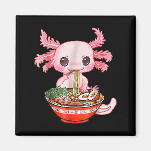 Imán Kawaii Axolotl Ramen Food Gráfica divertida japone