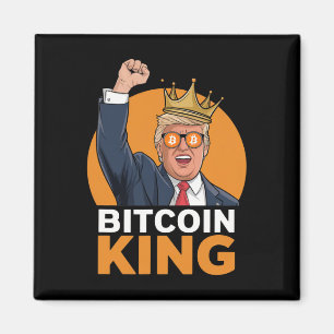 Imán Kawaii Bitcoin Rey Trump Cripto Tomas Bitcoin Ev
