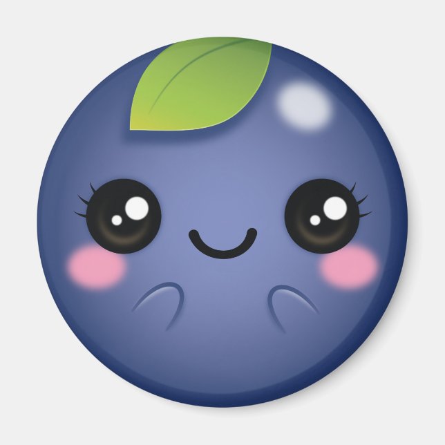 Imán Kawaii Blueberry (Frente)