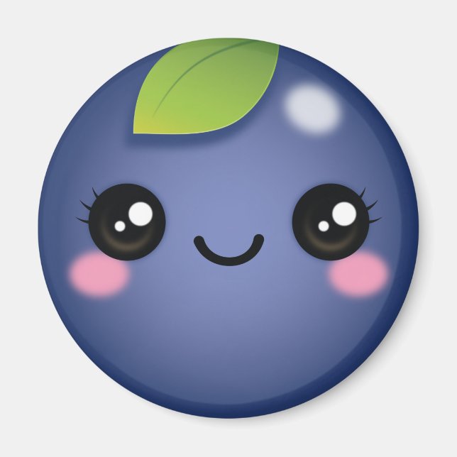 Imán Kawaii Blueberry Magnet (Frente)