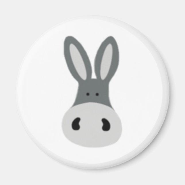 Imán Kawaii Charlie el burro (Frente)