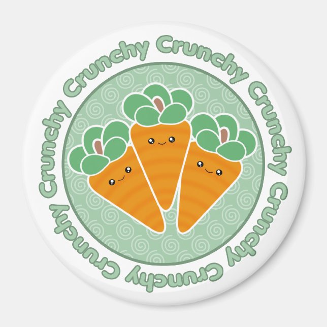 Imán Kawaii Crunchy Carrots Magnet (Frente)