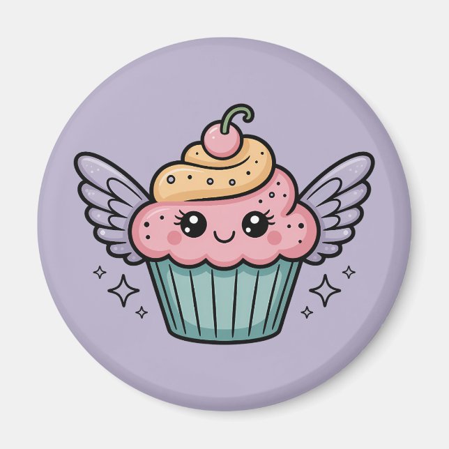 Imán Kawaii Cupcake (Frente)