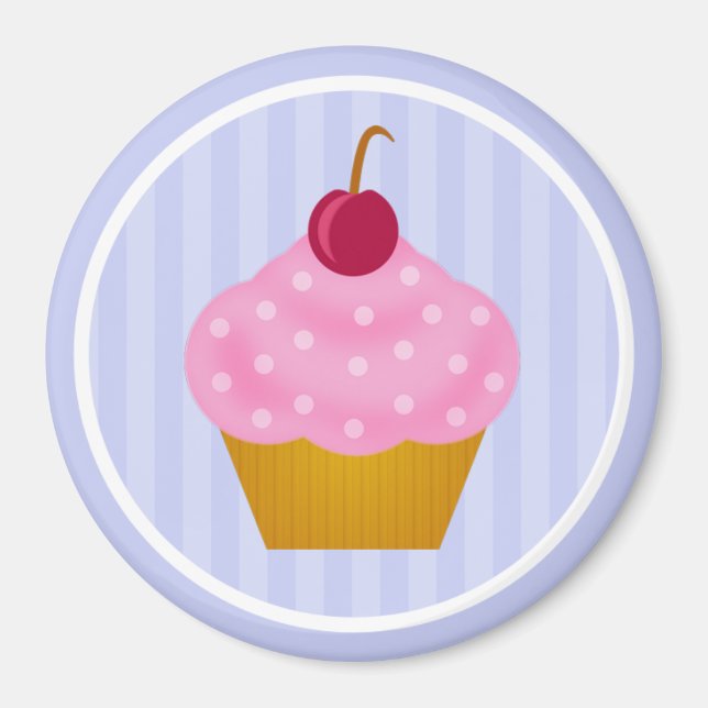 Imán Kawaii Cupcake Cherry Magnet (Frente)