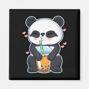 Imán Kawaii Cute Anime Panda Boba Bubble Tea Otaku Homb