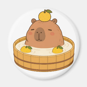 Imán Kawaii de Carpincho Yuzu Onsen