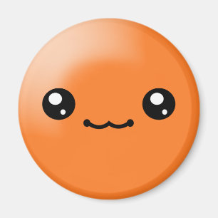 Imán Kawaii El Azúcar Dots Naranja Happy Face Magnet