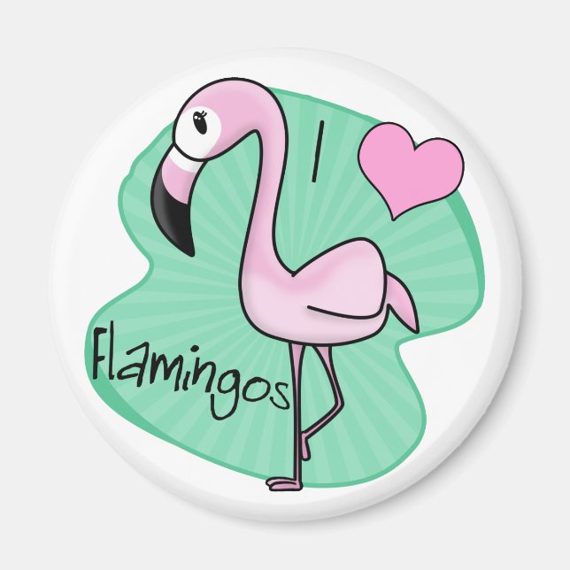 Imán Kawaii Flamingo Magnet (Frente)