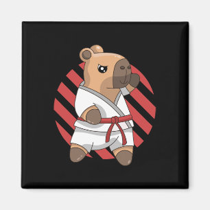 Imán Kawaii Funny Capyra Capy Karate Artes Marciales Ke