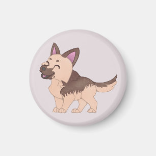 Imán Kawaii German Shepherd Dog