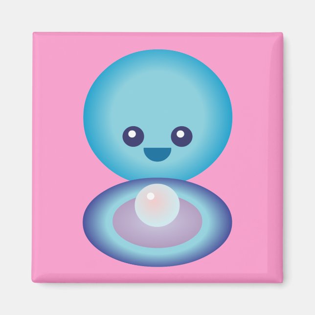 Imán Kawaii Happy Clam (Frente)