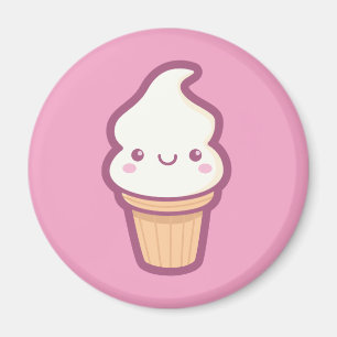 Imán Kawaii Ice Cream Cone Magnet