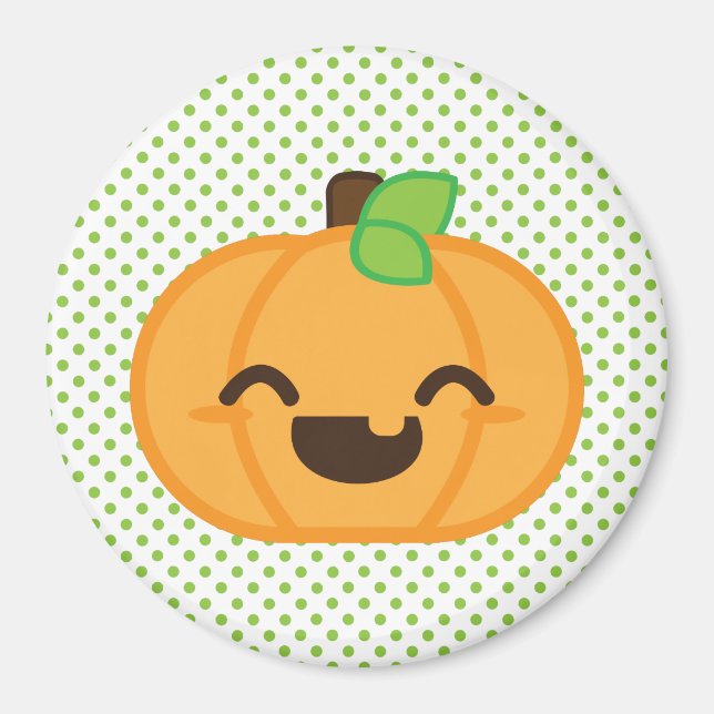 Imán Kawaii Jack O Lantern Pumpkin Magnet (Frente)