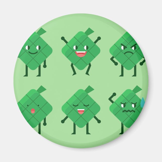 Imán kawaii Ketupat (Frente)