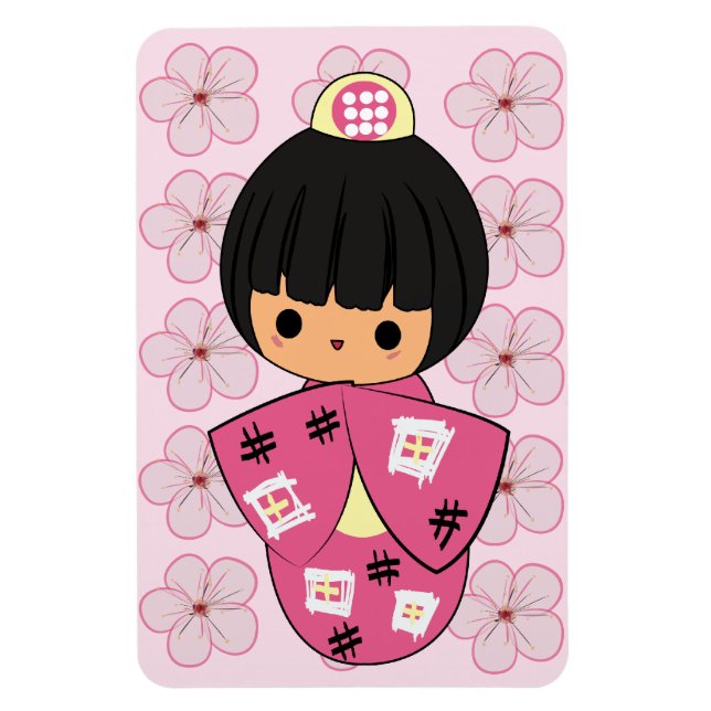Imán Kawaii Kokeshi (Vertical)