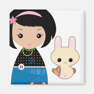 Imán Kawaii Kokeshi Magnet