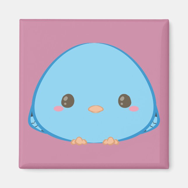 Imán Kawaii Lineolated Parakeet Magnet (Frente)