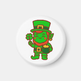 Imán Kawaii Lucky Leprechaun
