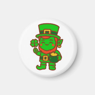 Imán Kawaii Lucky Leprechaun