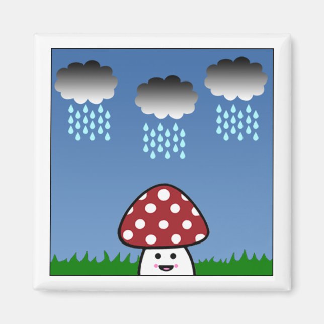 Imán Kawaii Mushroom Magnet (Frente)