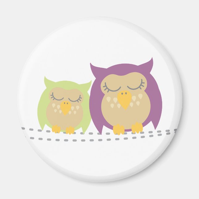 Imán Kawaii Owls Magnet (Frente)